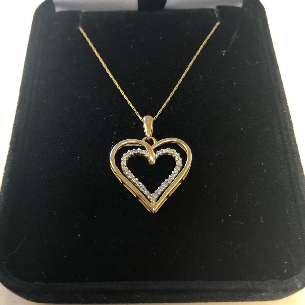 Double heart necklace